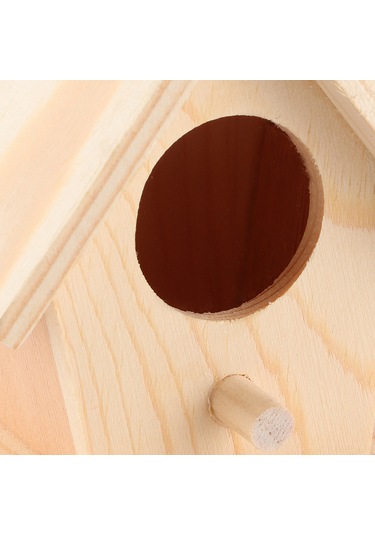 Ximistore9 4 Adet Ağaç Kuş Yuvası, Doğal Platan Ahşap, Bahçe Dekorasyonu, Asma Kordonlu, Güvenli Kuş Barınma