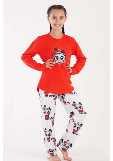 K303250 Vienetta Çocuk Pijama Kırmızı