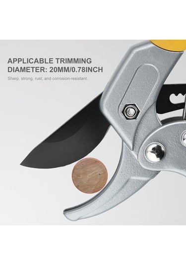 Qingmipy Ergonomik Bahçe Makası - Paslanmaz Çelik Bıçaklı, Yaylı Budama Makası Çiçek Ve Ağaçlar İçin