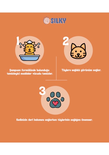 Silkypetwash - Kedilere Özel Doğal Kavun Özlü Şampuan - 400ml