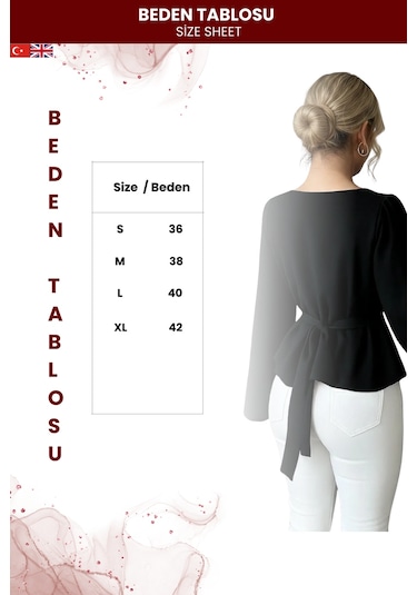 Khi-zai Kadın Degaje Yaka Şehirli Stil Bluz Siyah