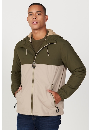 Ac&Co / Altınyıldız Classics Erkek Bej Hakı Standart Fit Normal Kesim Dik Yaka Yan Cep Mont Bej - Haki