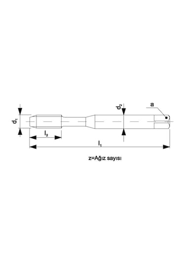Fett Unc 1/4 -20 Pld 2182dl Hss Dın371 Sol Düz Kanal Makina Kılavuzu
