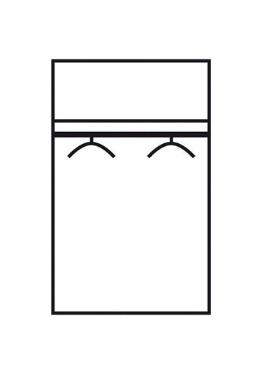 Giyinme Dolabı - Çok Amaçlı Dolap - Gardırop 80 Cm Beyaz