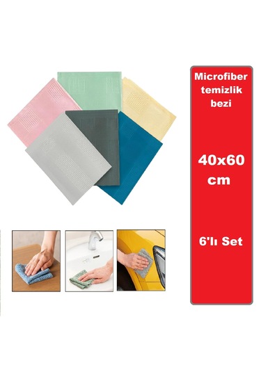 Tarix Mikrofiber Sihirli Temizlik Bezi 6'lı 40 x 60 CM