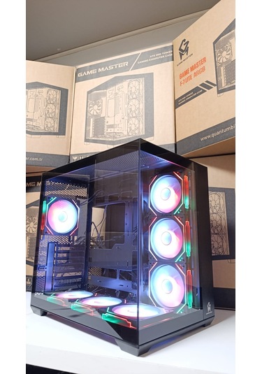 Game Master F7 Lite 7 Fanlı Argb Kumandalı Kontrolcülü Gaming Pc Kasa Akvaryum Kasa
