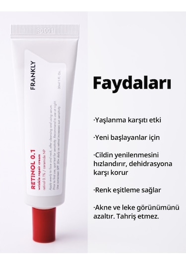 %01 Retinol İçeren   Ve Yenileyici Retinol Krem 30 Ml