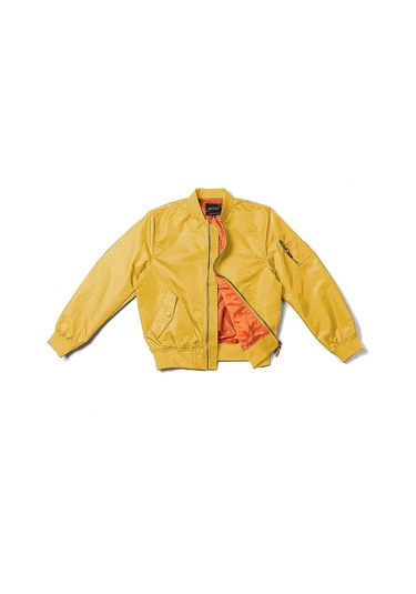 Edwardest Hava Kuvvetleri Ma1 İlkbahar Ve Sonbahar İnce Pilot Ceket Naylon Beyzbol Ceketi Sarı