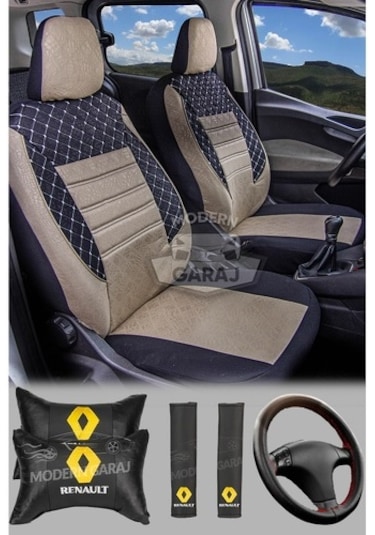 Renault R12 Toros Fitilli Koltuk Kılıfı Boyun Yastığı Kemer Kon