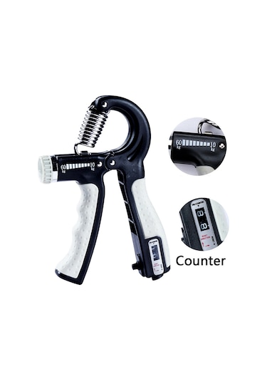 Ayarlanabilir Sayaçlı El Kol Bilek Güçlendirici Egzersiz Aleti Siyah