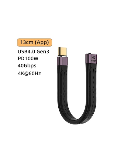 Dıxsgusb 4.0 Thunderbolt 40gbps Veri Kablosu Pd 100w Hızlı Şarj 4k 60hz C Tipi Kablogökyüzü Mavi0.75 M