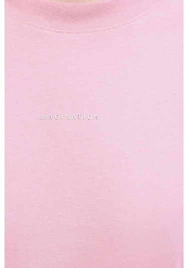 Lumberjack Robi Kadın Pembe Yuvarlak Yaka Tişört 101941229 Pembe