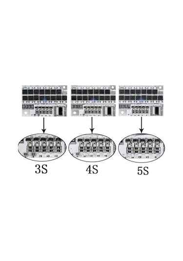 Gözelerelektronik-18V 100A 5S Bms Lityum Lipo Batarya Korumalı Balans Kartı