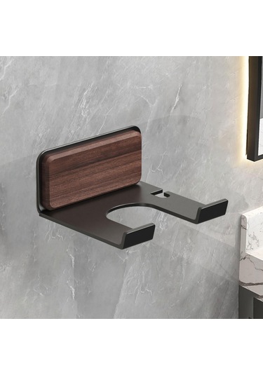 Dolıty Saç Kurutma Makinesi Tutucu Otel Duvar Ev Duvara Siyah