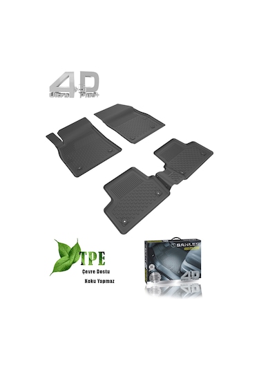 Sahler Renault Clio 5 2020+ Siyah Renk 4.5D Araca Özel Paspas Set
