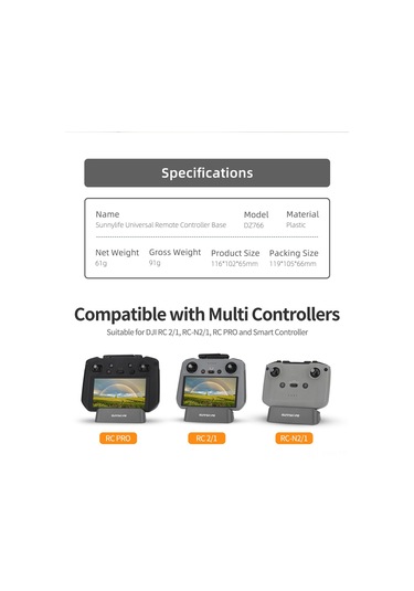 Geeksen Sunnylife Dz766 Masaüstü Tutucu: Djı Rc, Telefon, Tablet, Switch Uyumlu, Kaymazsız Lastik Paspaslı, El Stresi Azaltıcı Gri