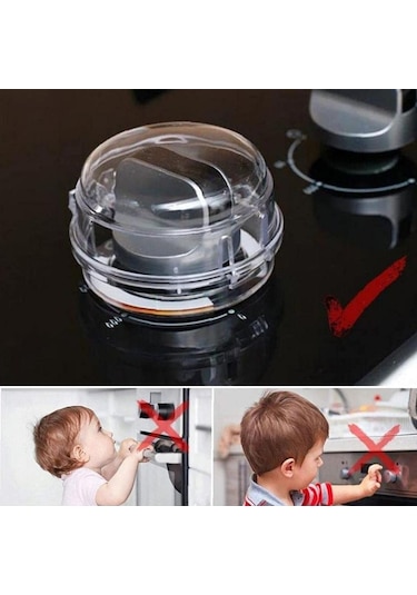 BUFFER® Isıya Dayanıklı Plastik Ocak Düğme Koruyucu Düğme Kilidi