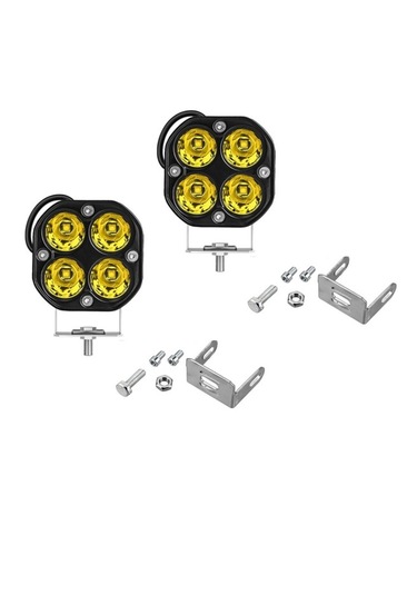 2 Adet 4 Led Sarı Işık Sis Aydınlatma Lambası 40w 12-32 Volt