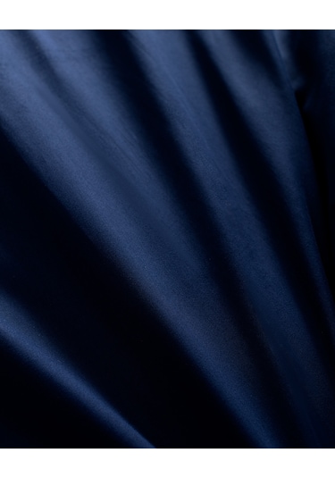 Madame Coco Coyne Tek Kişilik %100 Pamuk Baskılı Saten Nevresim Takımı - Lacivert Lacivert