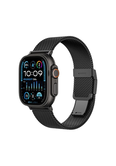 Watch 10 46mm Amazingthing Titan Premium Metal Hasır Kordon Siyah