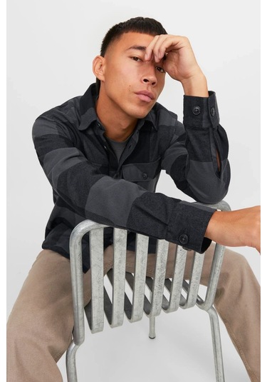 Erkek Jack & Jones Rahat Kalıplı Ceket - Gri Gri