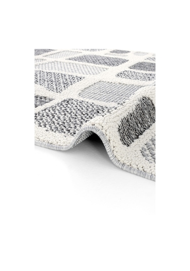 Cool Halı Bress 1414 Gri Mutfak Halısı Bukle Dokuma Saçaklı Tezgah Önü Leke Tutmaz İskandinav Yolluk