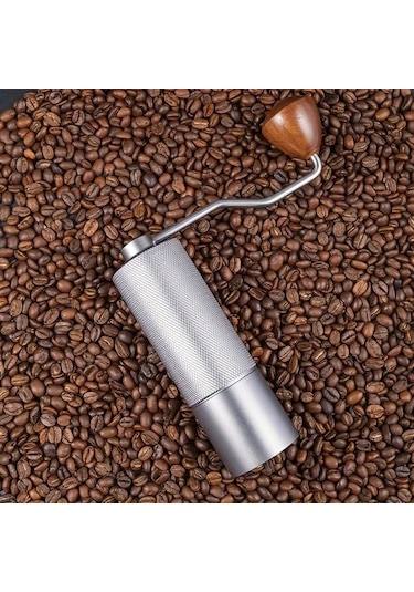 Honeybeeshop Simli Gumus Rengi El Degirmeni Ic Dijital Ayarlanabilir Paslanmaz Celik Konik Ogutucu Kahve Mutfak Aksesuarlari 1 Adet