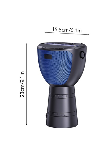 Ranyeek Dv-660 Mavi Güneş Enerjili Bluetooth Hoparlör - Dış Mekan İçin Taşınabilir, El Feneri Özelliği İle 10w Ses Gücü