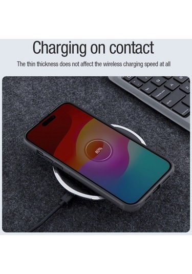 Bloomnest İphone Uyumlu 15 İçin Nıllkın Buzlu Kalkan Pro Magsafe Kılıf - Manyetik, Kablosuz Şarj, Tam Koruma Diğer