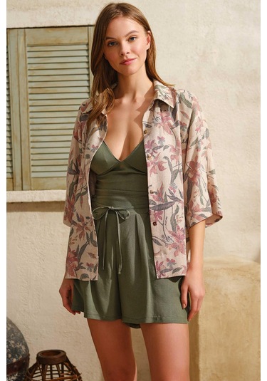 Anıl 5755 Kadın Dokuma Viskon Yarım Kollu Gömlek Balensiz Desteksiz Dolgusuz Sırt Dekolteli Büstiyer Sütyen Ve Yandan Cepli Şort Pijama 3'lü Takım 001 Anıl 5755 Kadın Dokuma Viskon Yarım Kollu Gömlek Balensiz Desteksiz Dolgusuz Sırt Dekolteli Büstiyer Sütyen Ve Yandan Cepli Şort Pijama 3'lü Takım 001