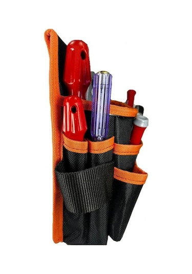 Alet Edevat Malzeme Elektrikçi Tekniker Bel Çantası Siyah