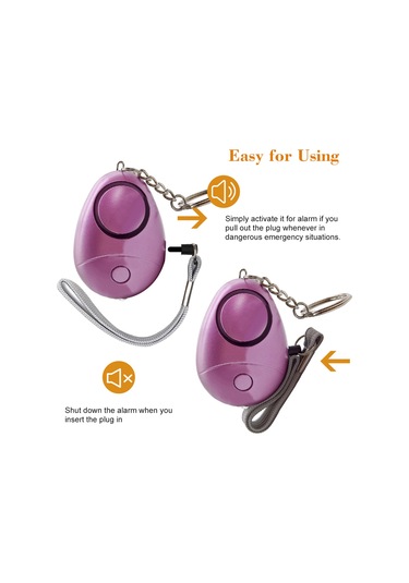 Wezone Kırmızı Renkli Kişisel Acil Alarm Zq-034 Modeli 120-130db Ses Ve Aydınlatma Özelliğiyle