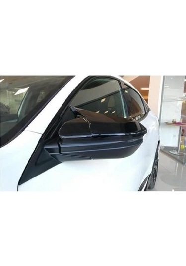 Ebal Otomotiv Honda Civic FC5 Batman Yarasa Ayna Kapağı Piano Black  / 2016-2021