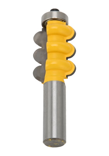 Ximistore9 1/2 İnç Dairesel Saplı Karbür Malzeme Üçlü Boncuklu Router Ucu - Ahşap, Mdf Ve Yumuşak Malzemeler İçin Kesim Aracı