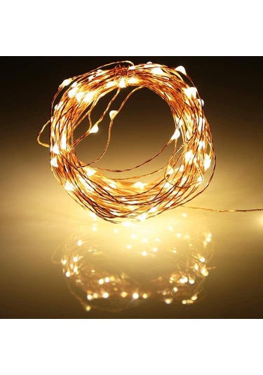 Peri Led Işık 3 Metre (sarı) Pilli + 15 Adet Küçük  Mandal