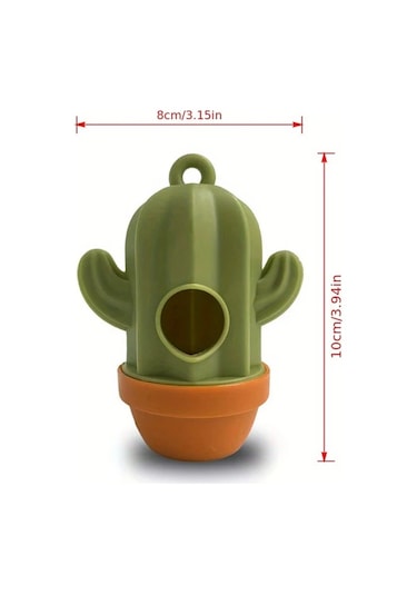 Elmpaly 1 Adet Kaktüs Şekilli Taşınabilir Köpek Dışkı Poşeti Dispanseri Dayanıklı