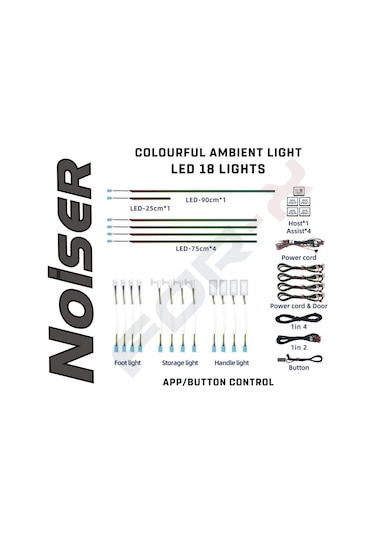 Noiser X-led18 App Kontrollü Rgb Araç Içi Ambians Led