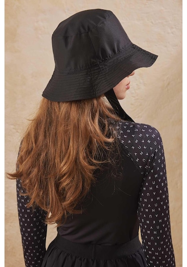 Manuka Bağlamalı Bucket Kadın Şapka - Siyah