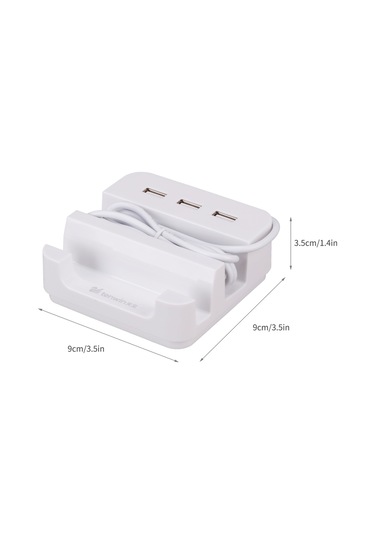 Tenwın 3'ü 1 Arada Usb Şarj İstasyonu Yuvası Çoklu Cihaz Usb Şarj Cihazı Cep Telefonu Tutucu Ev Ofis Kullanımı İçin
