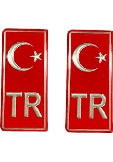 Kia K2700 Uyumlu Tr Plaka Folyo Sticker 2'li - Türkiye Plaka Pleksi Kabartma Sticker 2 Adet