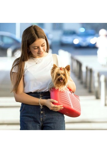 Bama Evcil Hayvan Taşıma Çantası Mercan Kırmızısı
