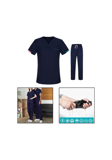 Suntek Magideal Kadın Erkek Scrubs Set Modern Dayanıklı XLacivert XL