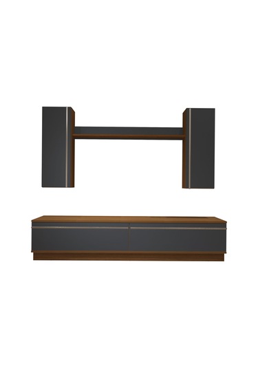 Decoraktiv Eko 5db Mdf Std Tv Ünitesi Tv Sehpası Ceviz - Antrasit