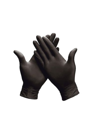 Siyah Nitril Pudrasız Eldiven S Beden Beşli Paket 500 Adet