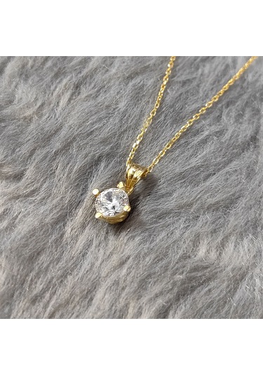 Chavin 1 Carat Swarovski Tektaş Gümüş Kadın Kolye Dh16Sr