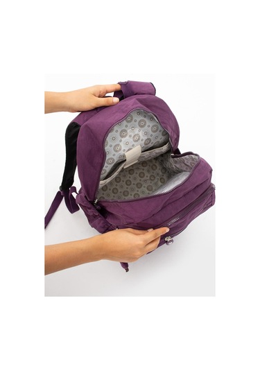 Ultra Hafif Çok Cepli Su Geçirmez Sırt Çantası Mor Model: 571-2e - Mor