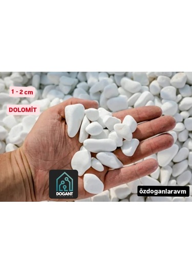 Dolomit Vazo Saksı Süs Dekor Beyaz Taş 2 Kg