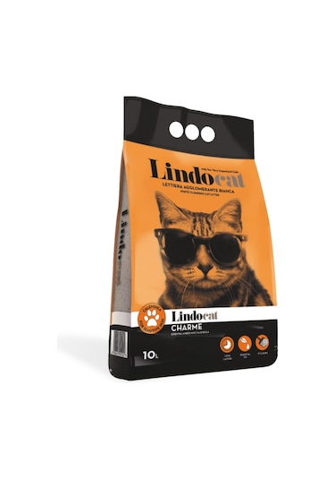 Lindocat Charme Aynısefalı ve Amber Kokulu Hassas Derili Kediler İçin Kedi Kumu 10 L