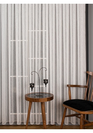 Nar 2433 Şantuk Desen Tül Perde / Ölçünüze Özel Dikim