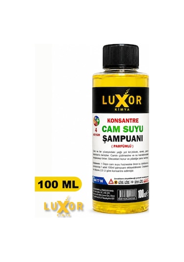 Luxor Kimya Konsantre Oto Cam Suyu Şampuanı 100 Ml 1 Adet